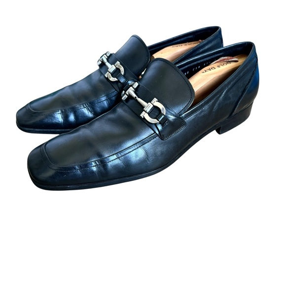Salvatore Ferragamo Horsebit Loafers Black Leather Mens main image 9